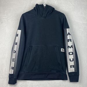 Under Armour Threadborne Sweater Adult Medium Black Hooded Spell Out Sweatshirt